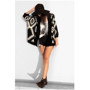36 Point 5 Aztec Open Cardigan